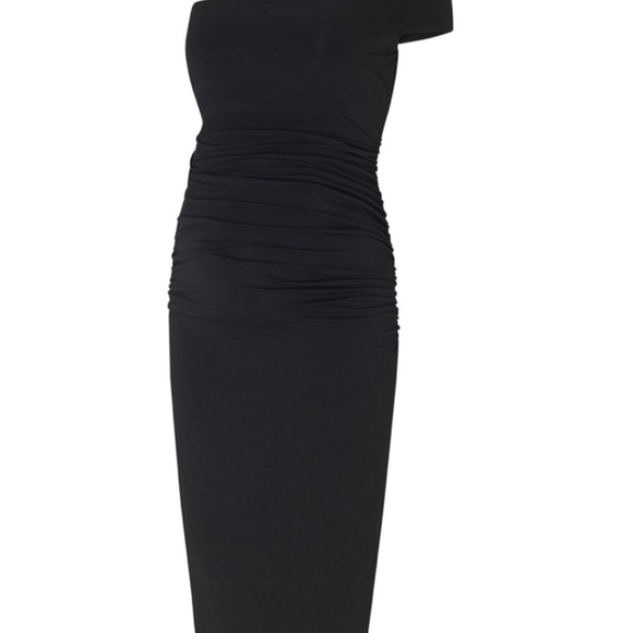 Isabella Oliver Maternity Black One Shoulder Dress - Picture 3 of 7